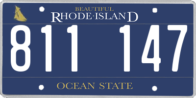 RI license plate 811147