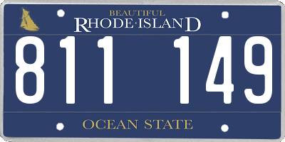 RI license plate 811149