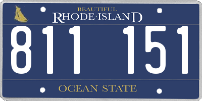 RI license plate 811151