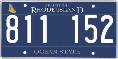 RI license plate 811152