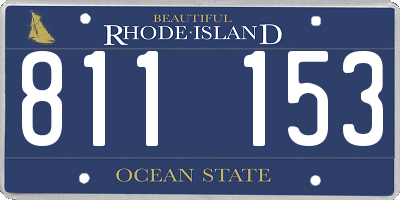 RI license plate 811153