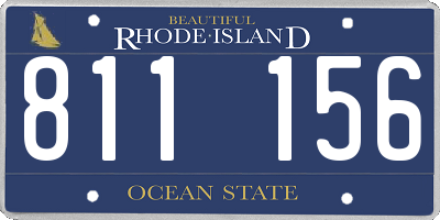 RI license plate 811156