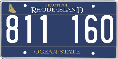 RI license plate 811160