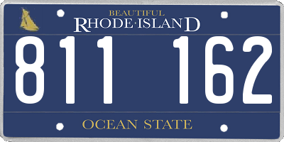 RI license plate 811162