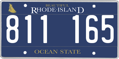 RI license plate 811165