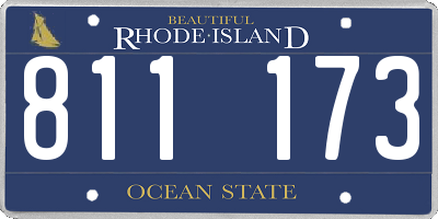 RI license plate 811173