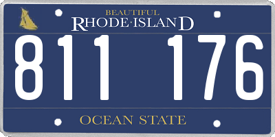 RI license plate 811176