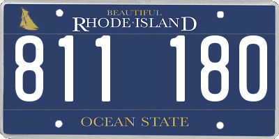 RI license plate 811180