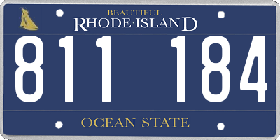 RI license plate 811184
