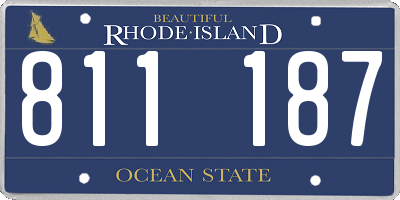 RI license plate 811187