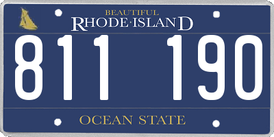 RI license plate 811190