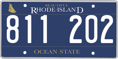 RI license plate 811202