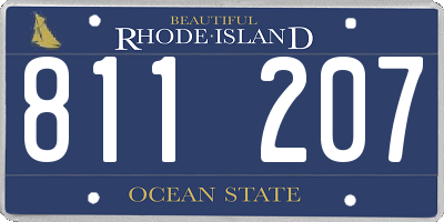 RI license plate 811207
