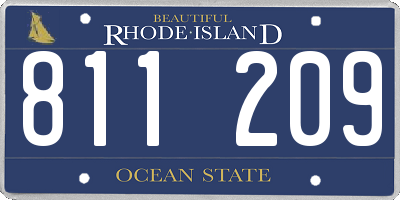 RI license plate 811209