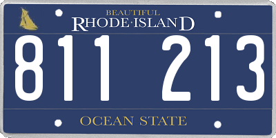 RI license plate 811213