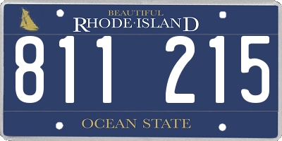 RI license plate 811215