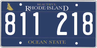 RI license plate 811218