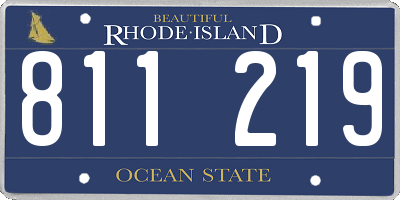 RI license plate 811219
