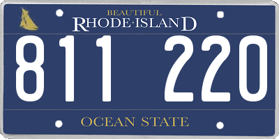 RI license plate 811220