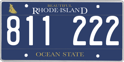 RI license plate 811222