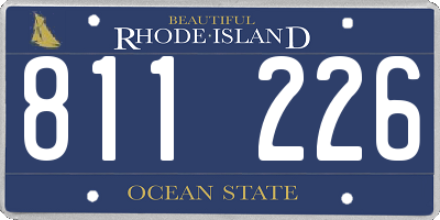 RI license plate 811226
