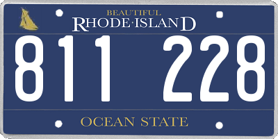 RI license plate 811228