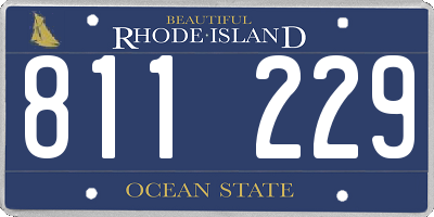 RI license plate 811229