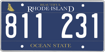 RI license plate 811231