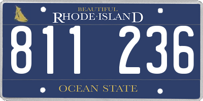 RI license plate 811236