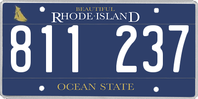 RI license plate 811237
