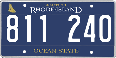 RI license plate 811240