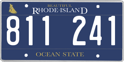 RI license plate 811241