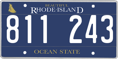 RI license plate 811243
