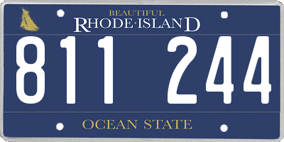 RI license plate 811244