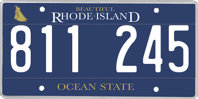 RI license plate 811245