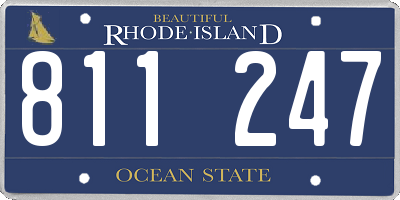 RI license plate 811247