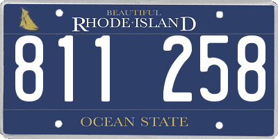 RI license plate 811258