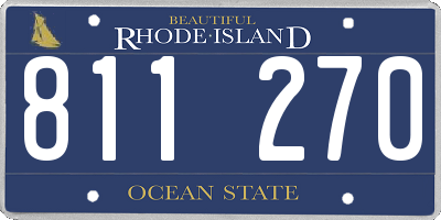 RI license plate 811270