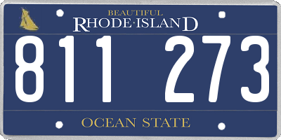 RI license plate 811273