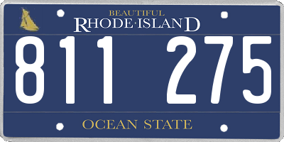 RI license plate 811275