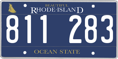 RI license plate 811283