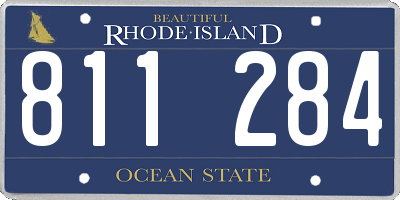 RI license plate 811284