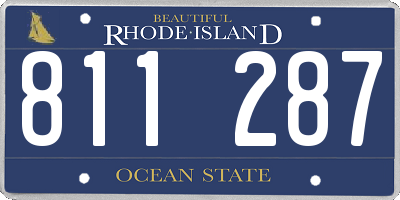 RI license plate 811287