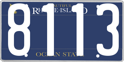 RI license plate 8113