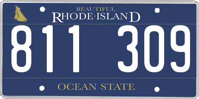 RI license plate 811309