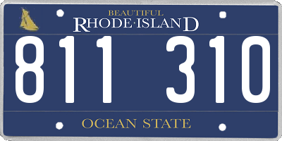RI license plate 811310