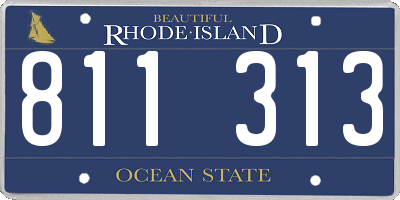 RI license plate 811313