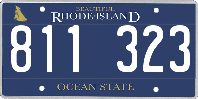 RI license plate 811323