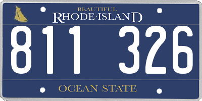 RI license plate 811326