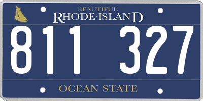 RI license plate 811327